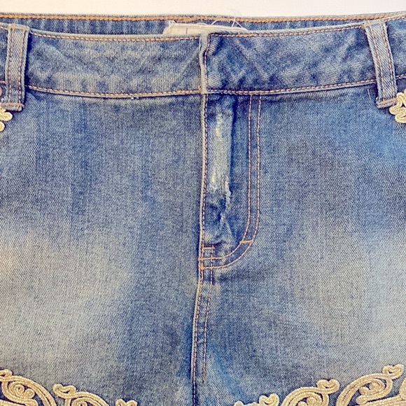 Free People Shorts Majestic Embellished Jean Size 29 Denim - Picture 4 of 9